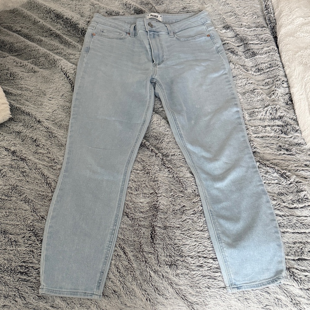 Paige Pale Blue Straight-Leg Women's Jeans